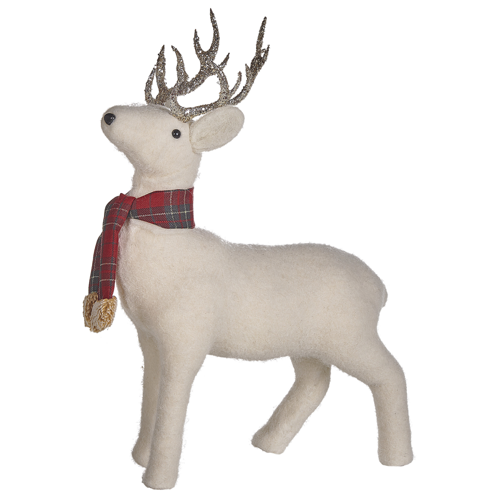 Decorative Figurine Reindeer 48 cm White MUSTOLA