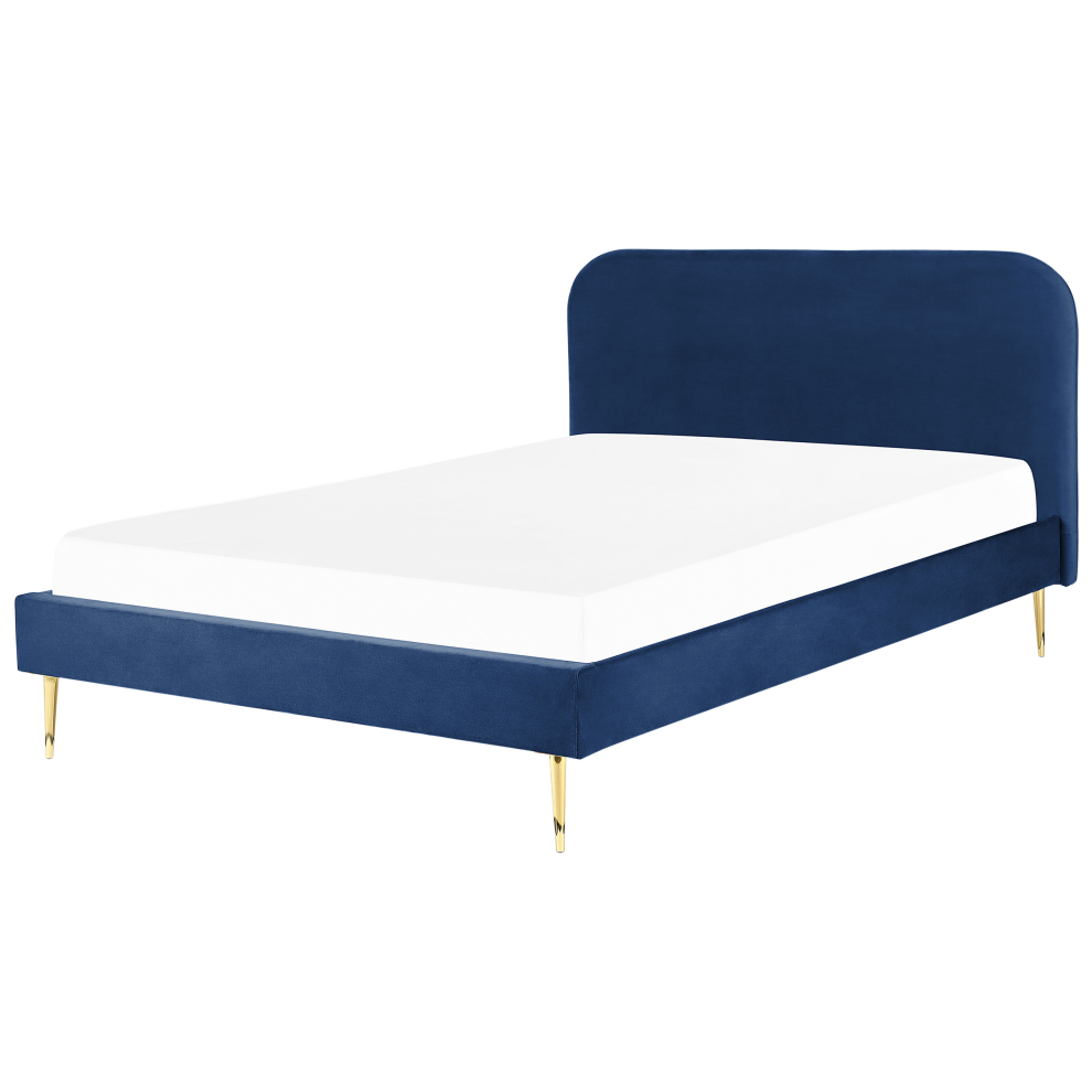 Bed Velvet FLAYAT 180 x 200 cm (EU Super King) Navy Blue