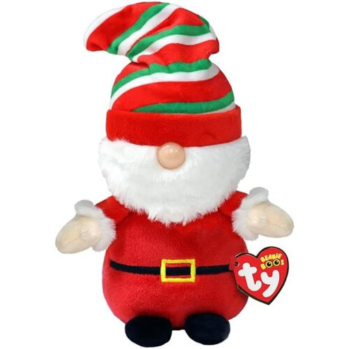 Ty TY Beanie Boo Gnewman the Red Gnome 15cm