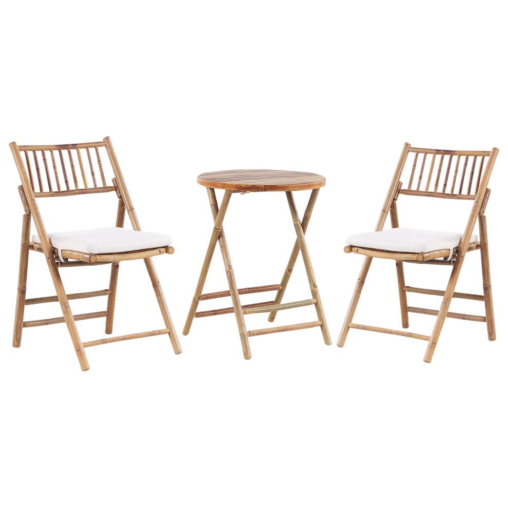 Bistro Set Folding SAVELLETRI Wood Brown