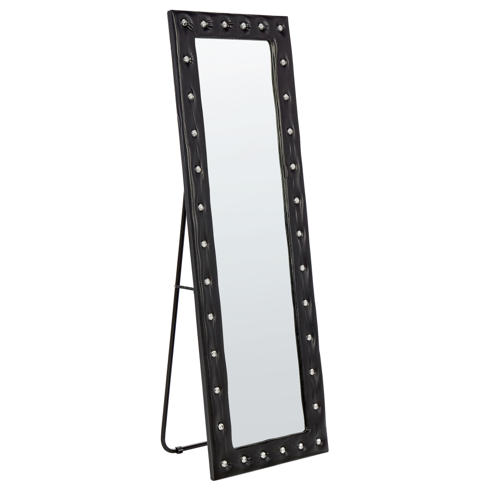Standing Mirror ANSOUIS 150 cm Faux Leather Black