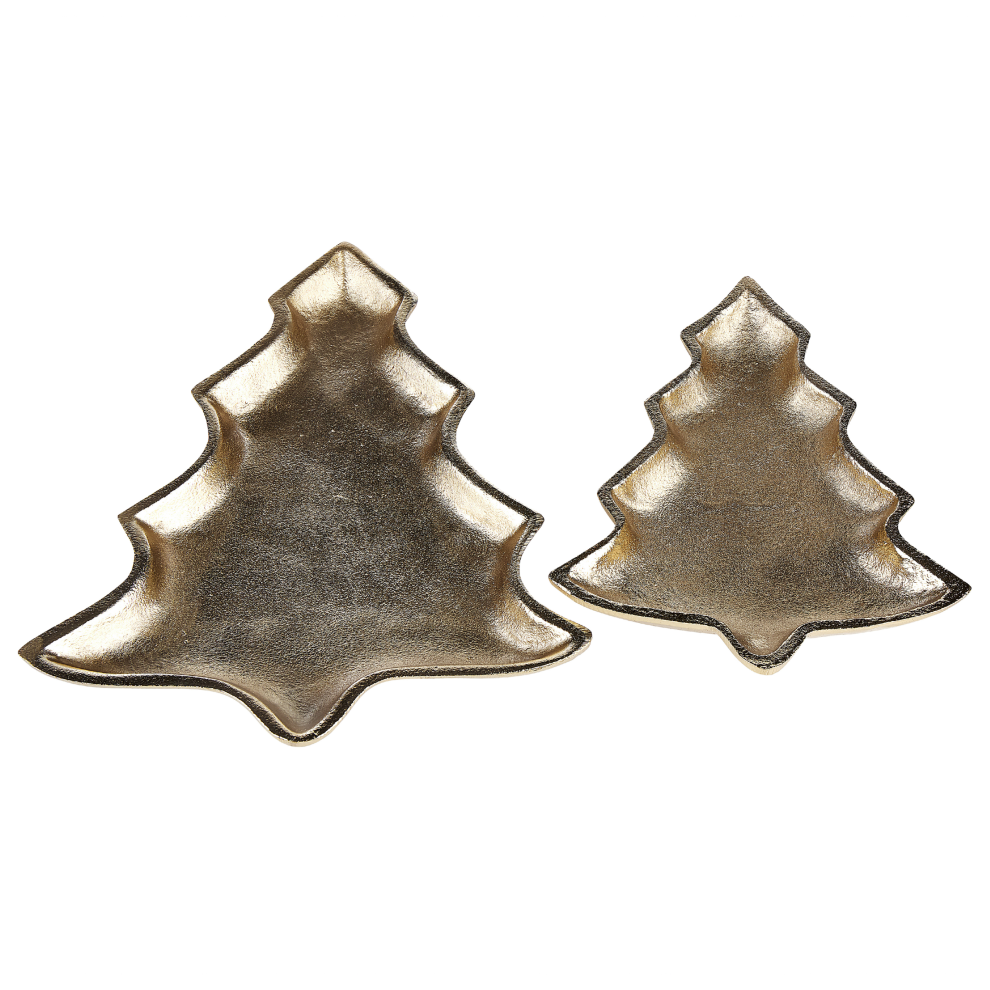 Trinket Dish Set Christmas Tree Gold DURIAN