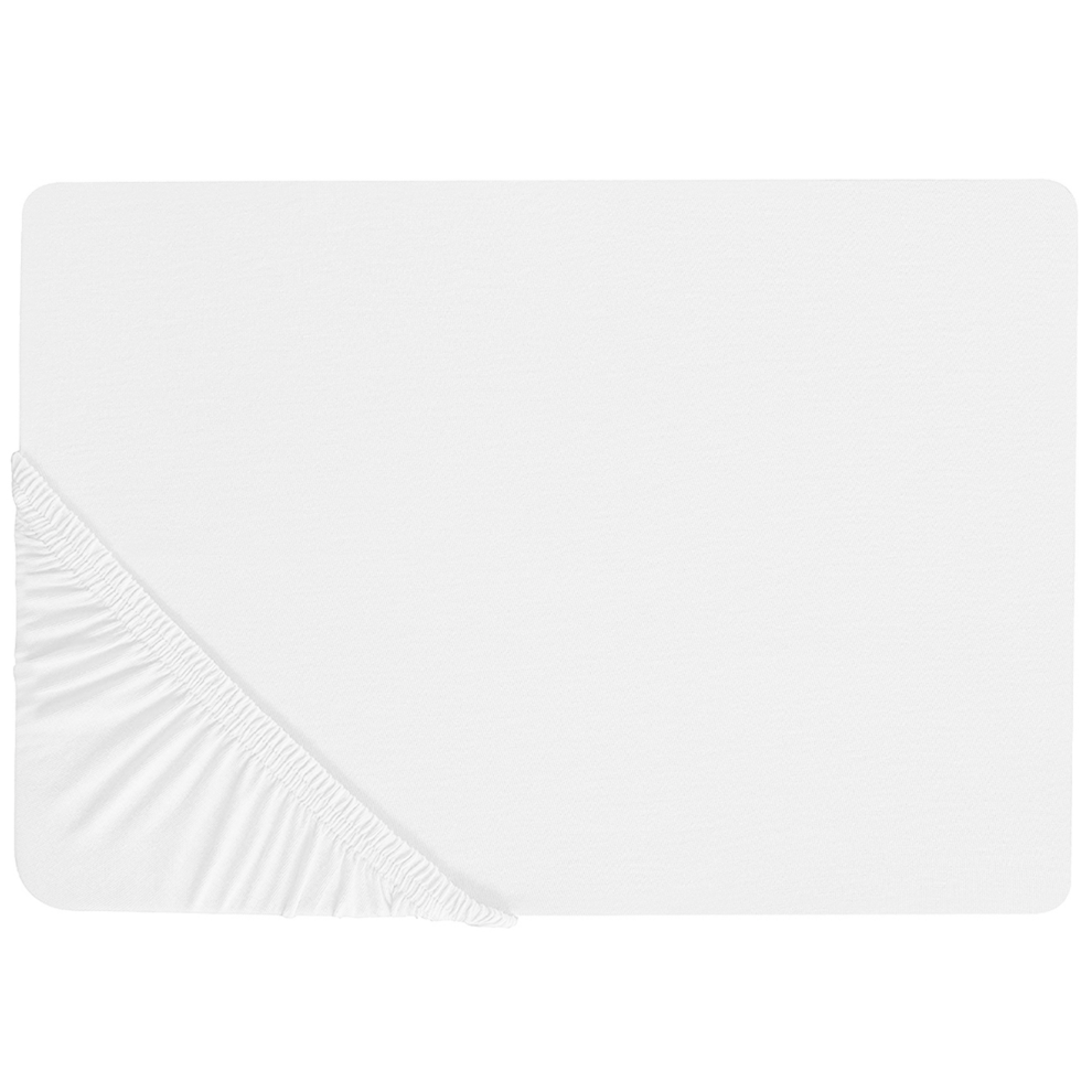 Fitted Sheet JANBU Cotton 160 x 200 cm White