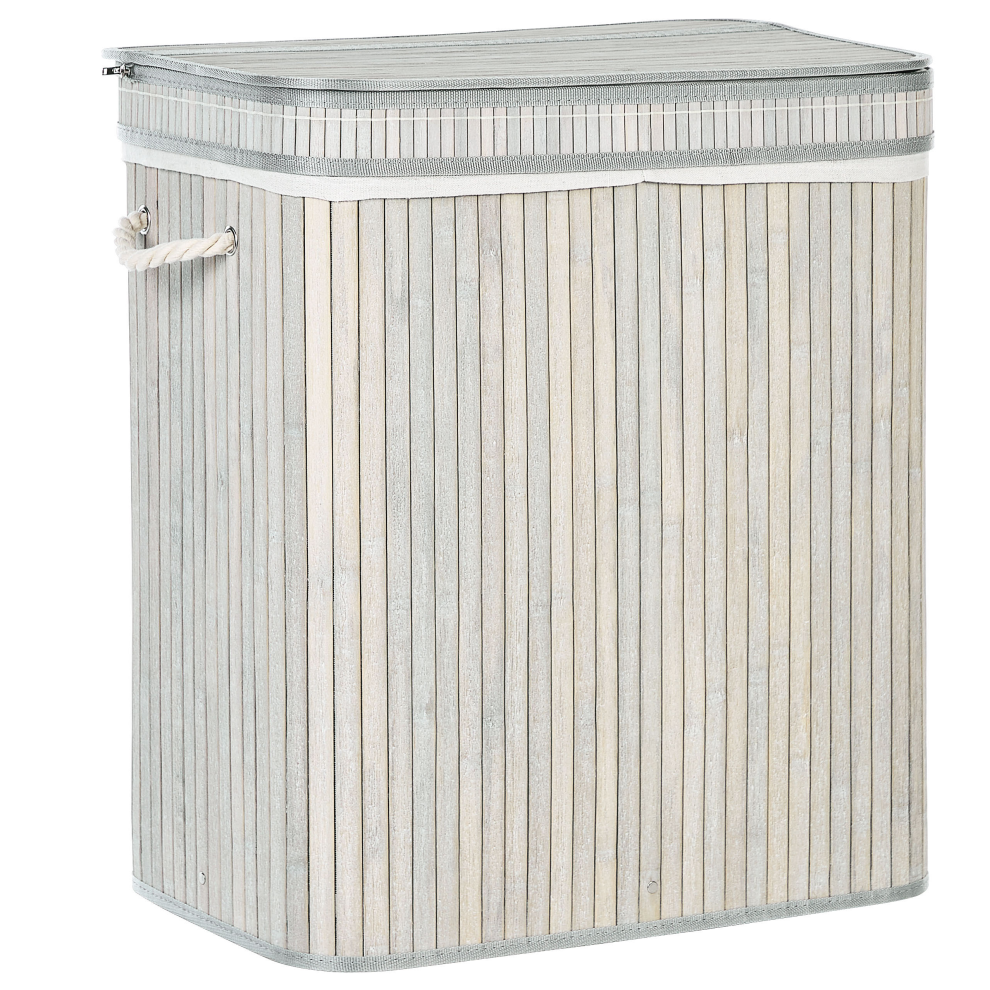 Bamboo Basket with Lid Grey KALTHOTA