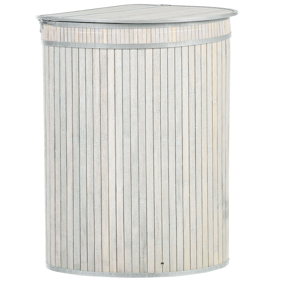 Bamboo Basket with Lid Grey BADULLA