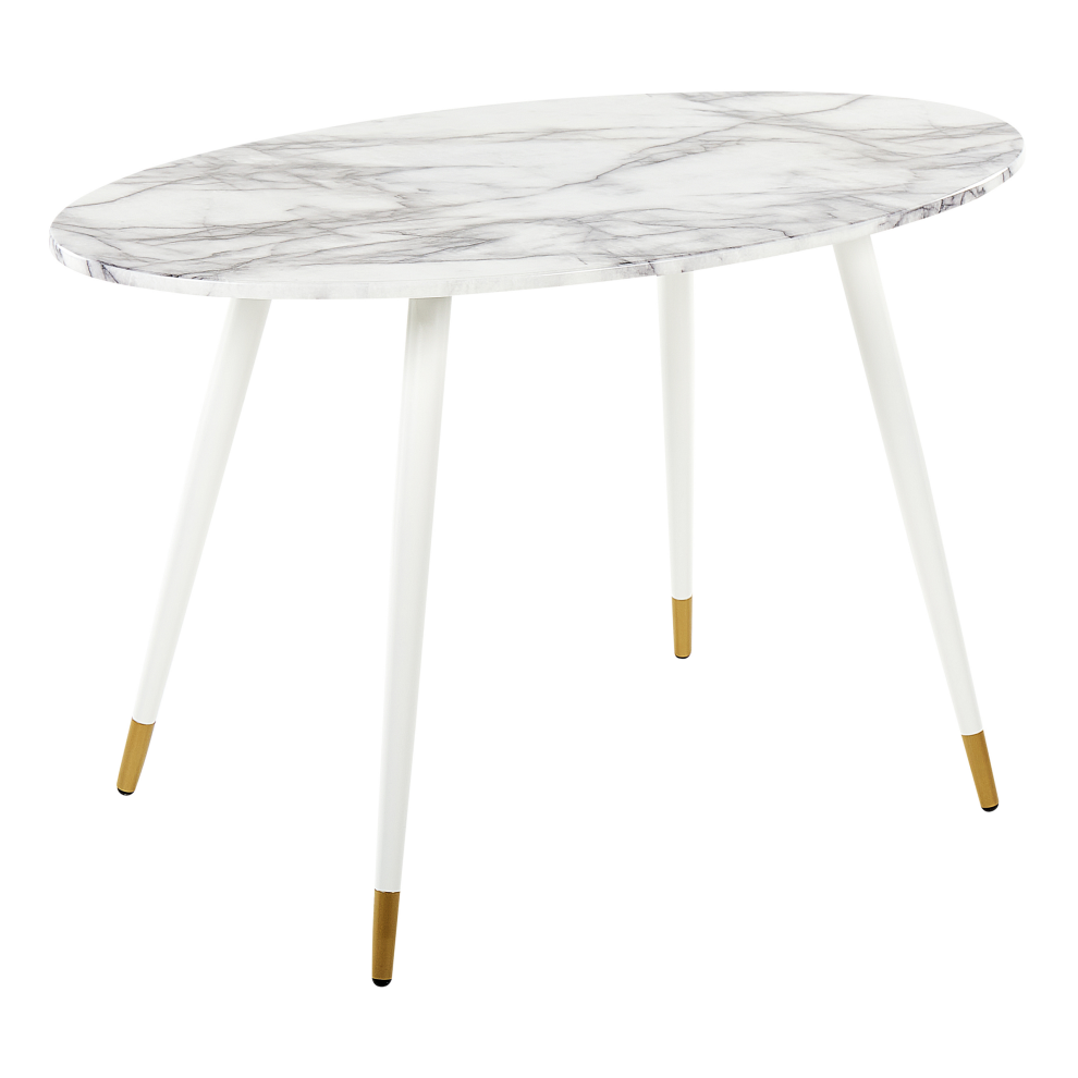 Dining Table GUTIERE White Marble 120 cm 70 cm