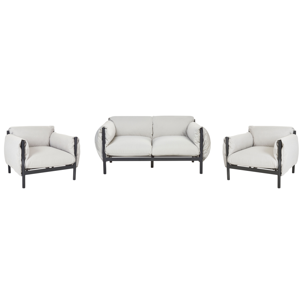 Garden Sofa Set 4 Seater ESPERIA Metal Grey