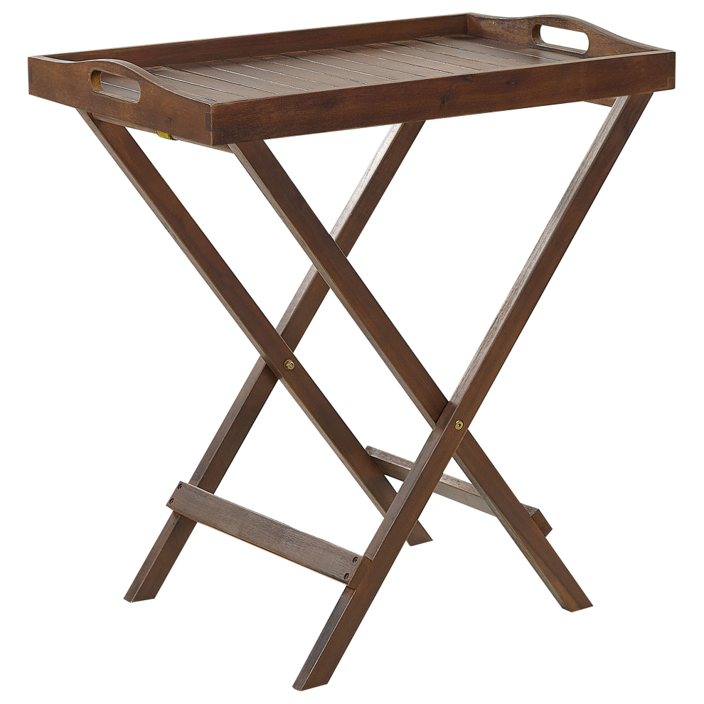 Acacia Wood Garden Tray Table Dark AMANTEA