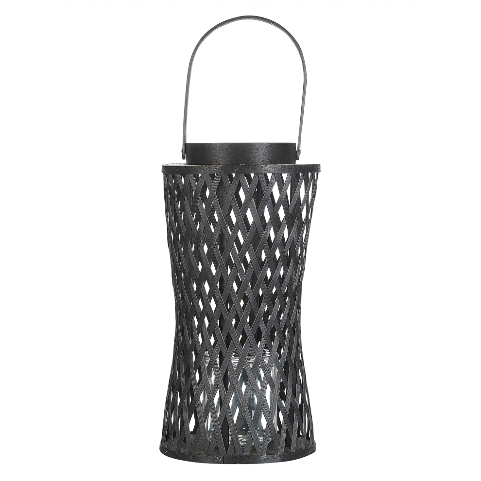 Lantern MACTAN Wood 38 cm Black