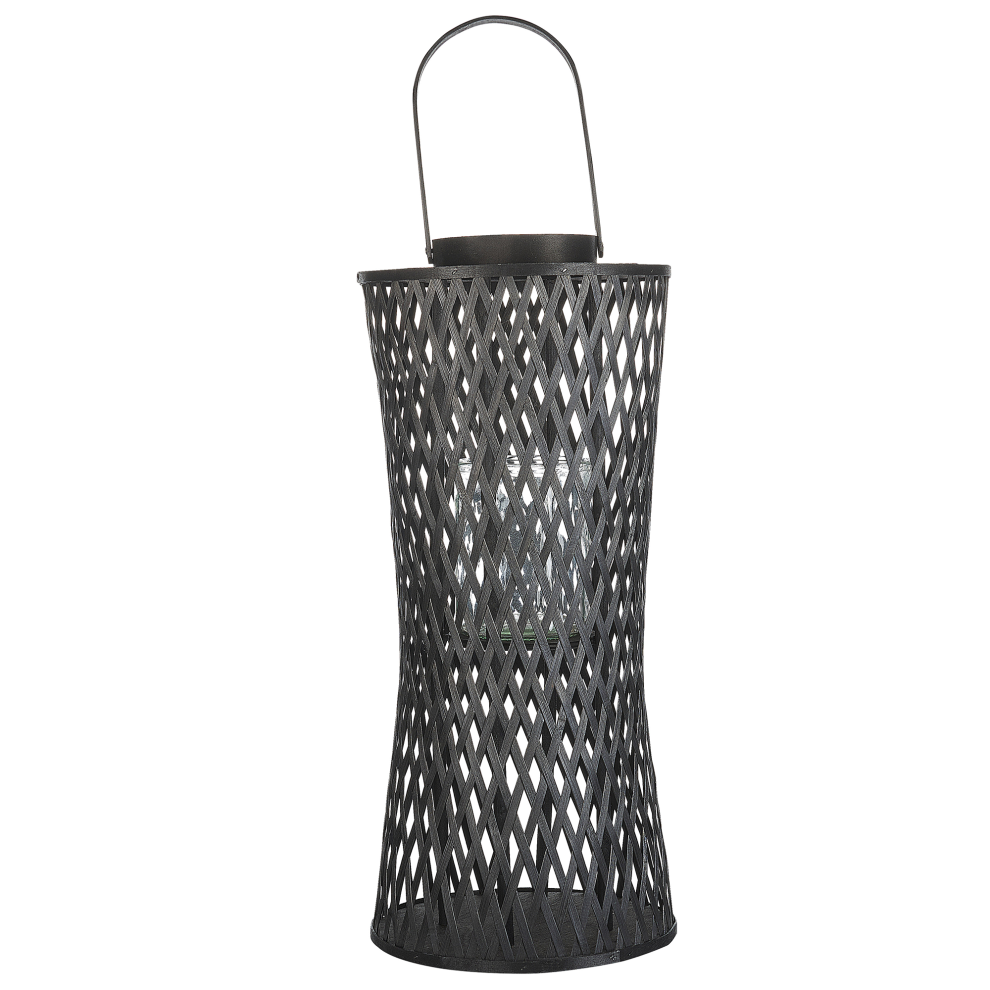Lantern MACTAN Wood 58 cm Black