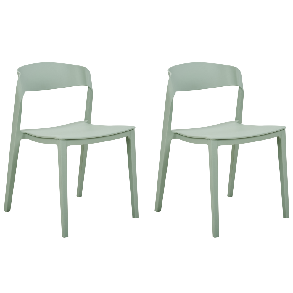 Set of 2 Dining Chairs SOMERS Mint Green