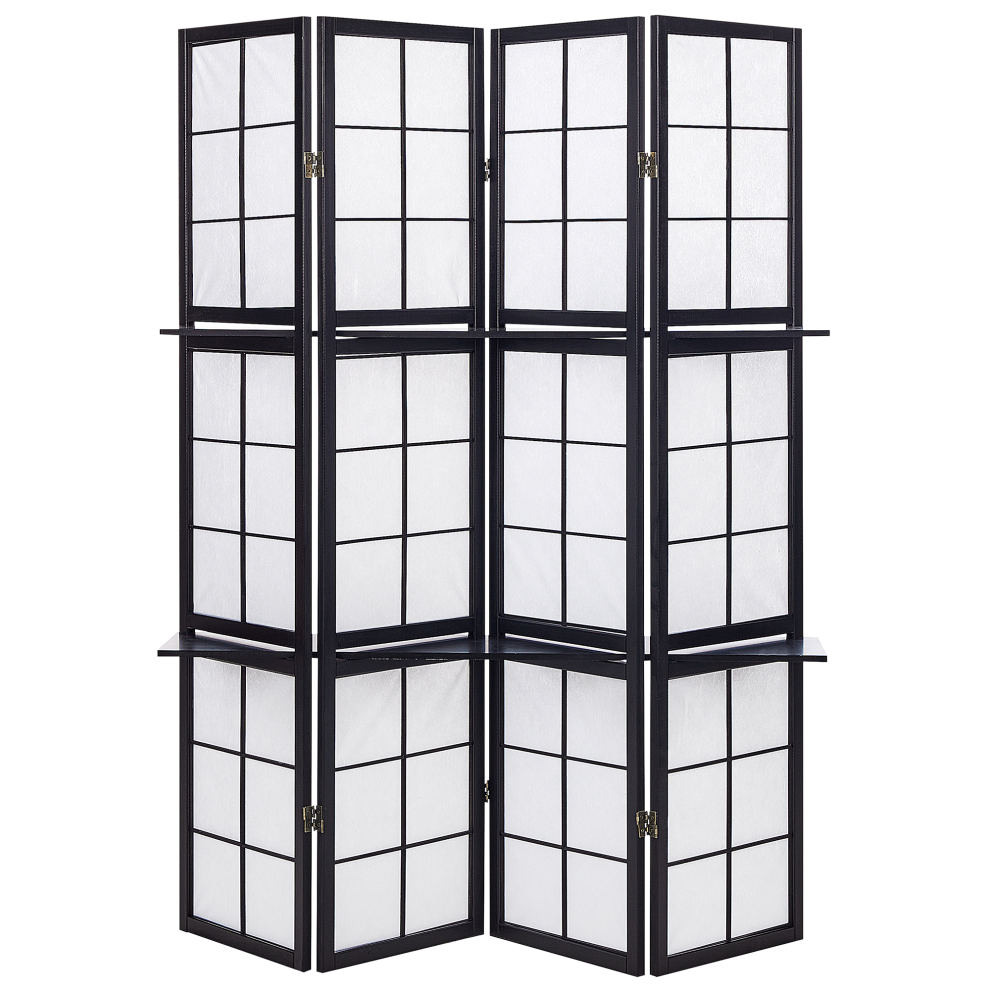 4 Panel Room Divider GOMAGOI Black 120 cm 170 cm