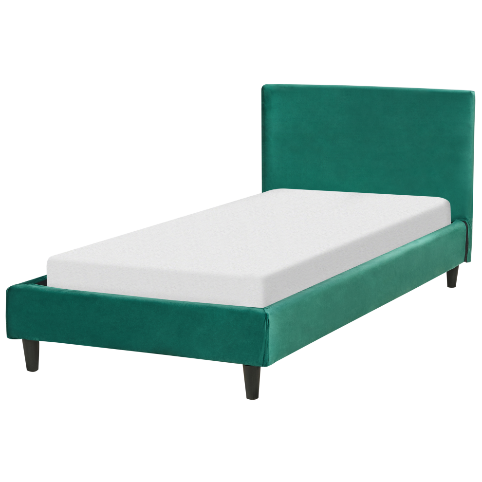 Bed Velvet FITOU 90 x 200 cm (EU Single) Dark Green