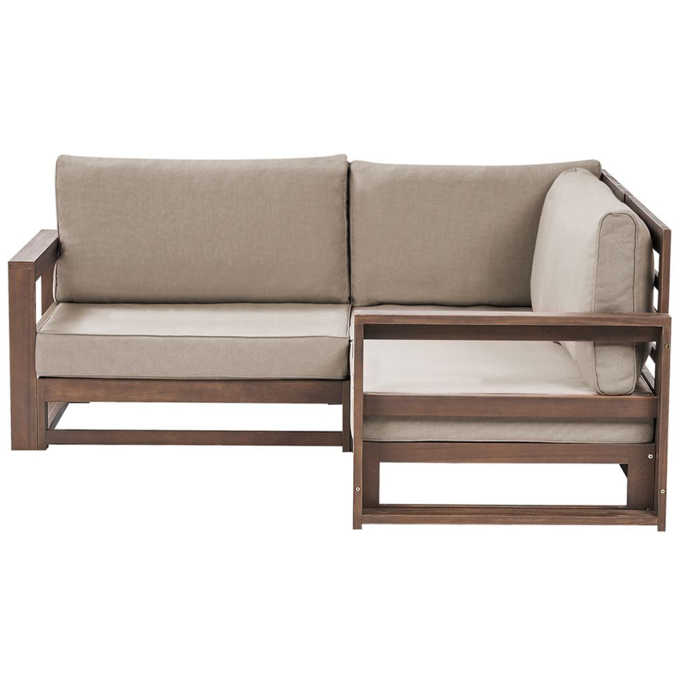 Garden Sofa TIMOR FSC Certified Acacia Wood Dark Wood Reversible 2 Seater