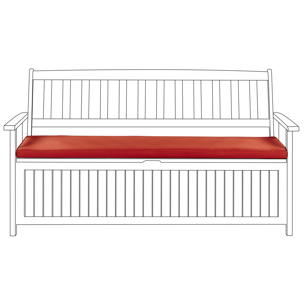 Bench Seat Pad Cushion SOVANA 45 x 148 cm Dark Red
