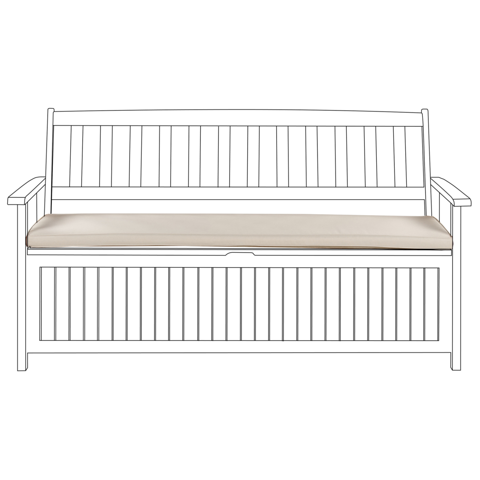 Bench Seat Pad Cushion SOVANA 45 x 148 cm Taupe