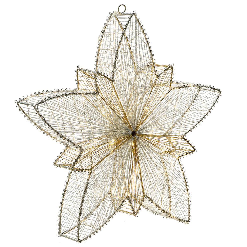 Outdoor LED Hanging Decor Star 50 cm Silver HOFSOS