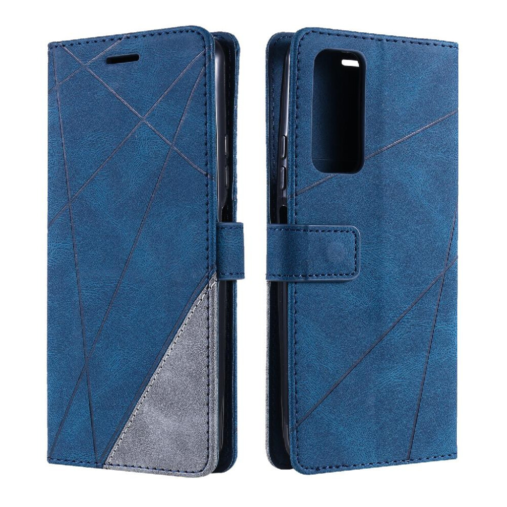 (Blue) Case For Huawei Y7a Pu Leather Card Holder Kickstand Wallet Flip Folio Shockproof Magnetic Blue 764762578398