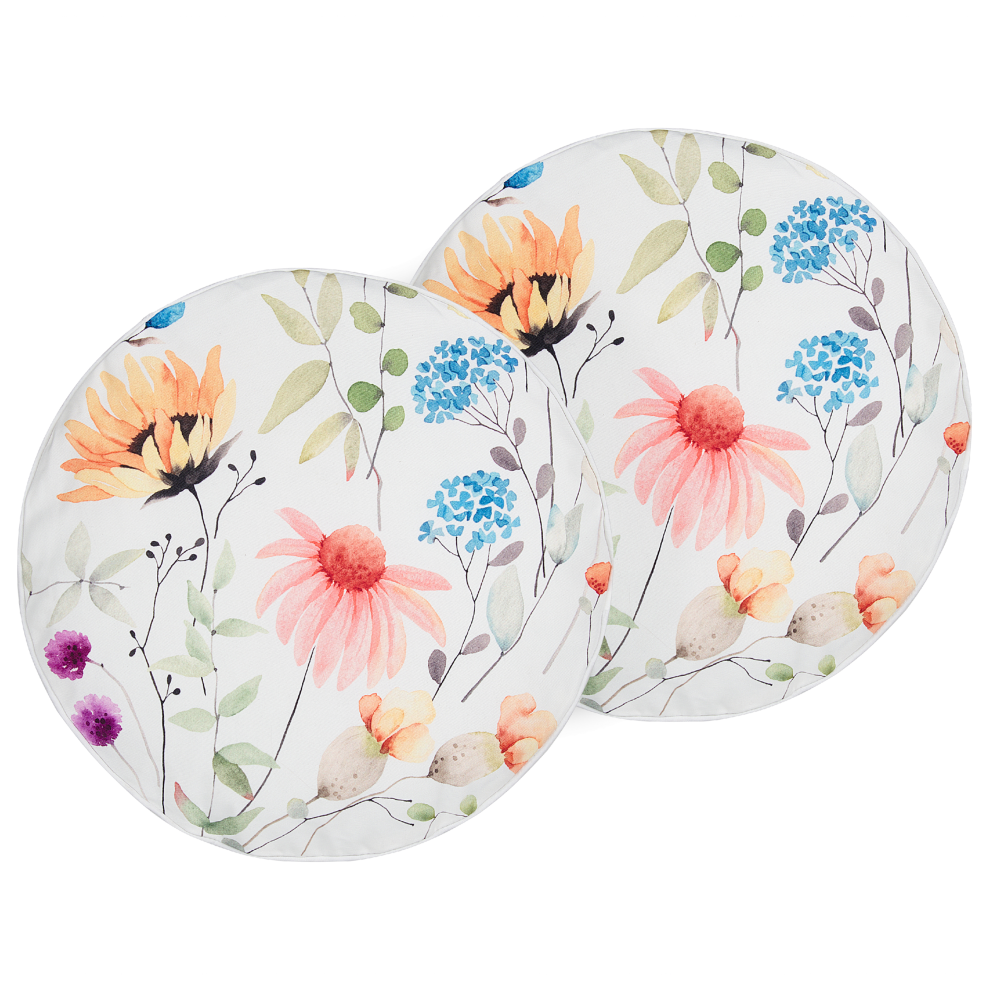 Set of 2 Outdoor Cushions MONESI Floral Pattern 40 x 40 cm Multicolour