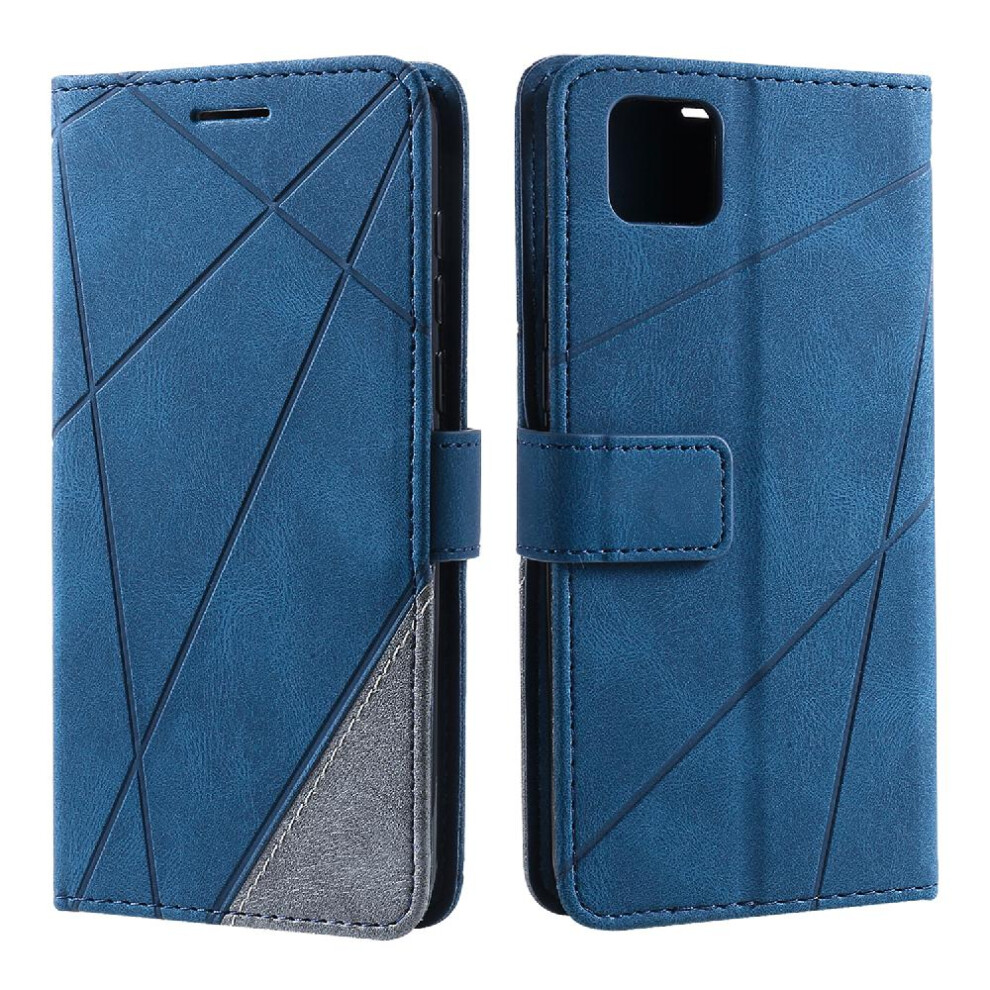 (Blue) Case For Huawei Y5p Card Holder Kickstand Magnetic Wallet Flip Folio Shockproof Pu Leather Blue 764762578954
