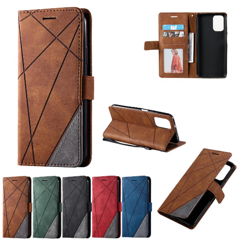 (Brown) Case For Xiaomi Poco F5 Magnetic Card Holder Kickstand Wallet Flip Folio Pu Leather Shockproof Brown 764762580216