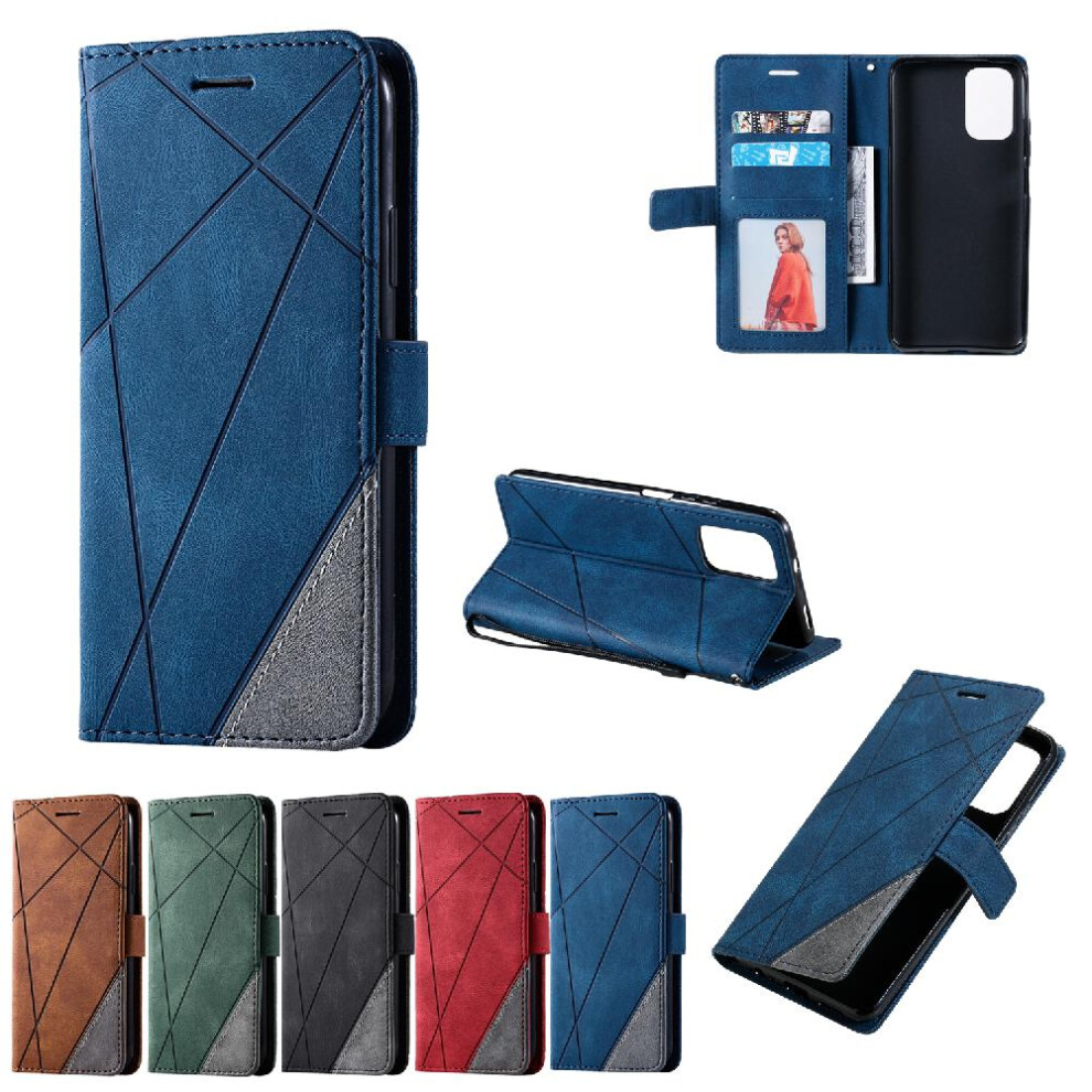 (Blue) Case For Xiaomi Poco F5 Magnetic Card Holder Kickstand Wallet Flip Folio Pu Leather Shockproof Blue 764762580179