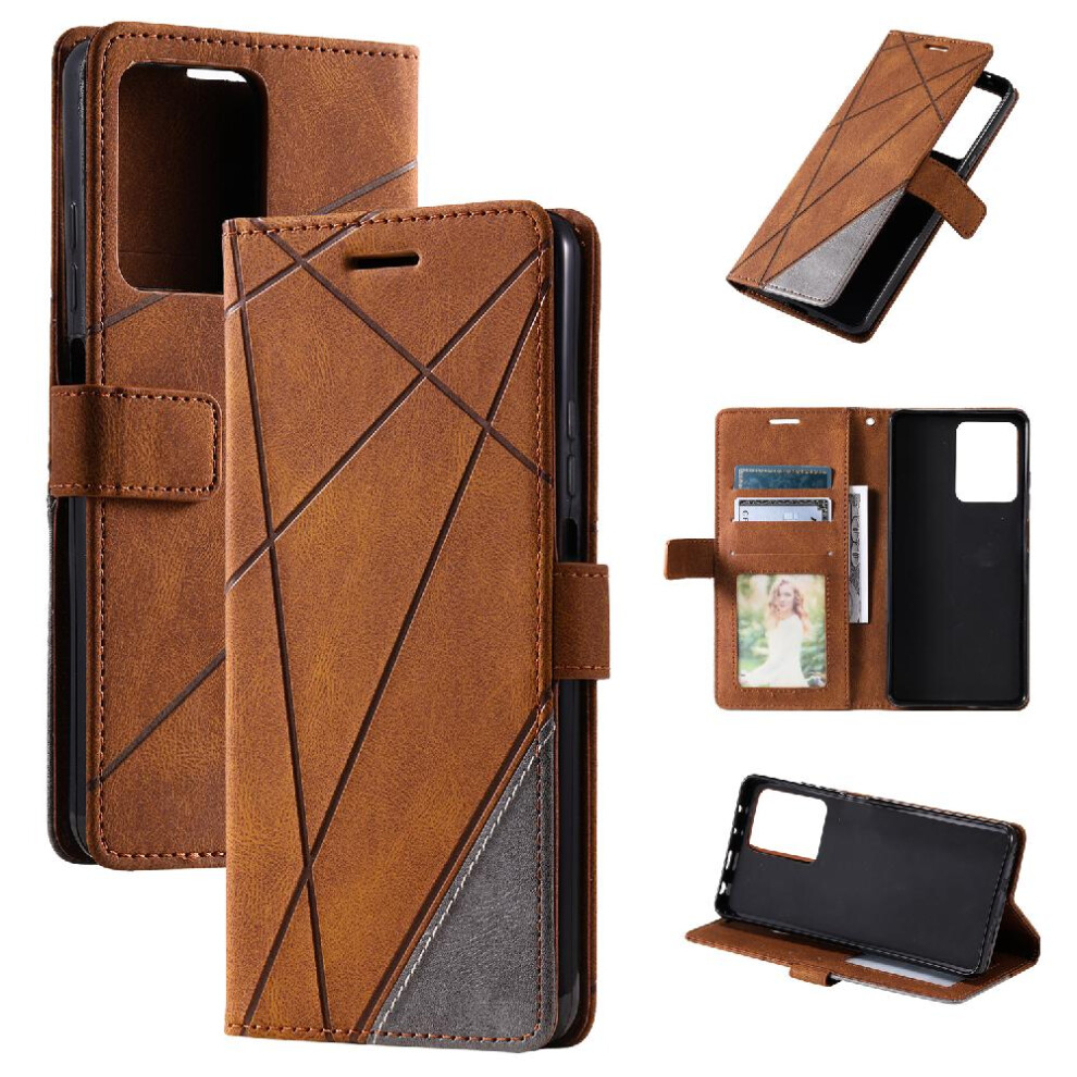 (Brown) Case For Xiaomi Poco F5 Pro Shockproof Magnetic Wallet Flip Folio Card Holder Kickstand Pu Leather Brown 764762580384