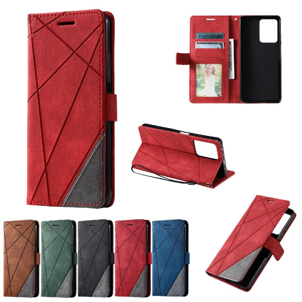 (Red) Case For Xiaomi Poco F5 Pro Shockproof Magnetic Wallet Flip Folio Card Holder Kickstand Pu Leather Red 764762580353