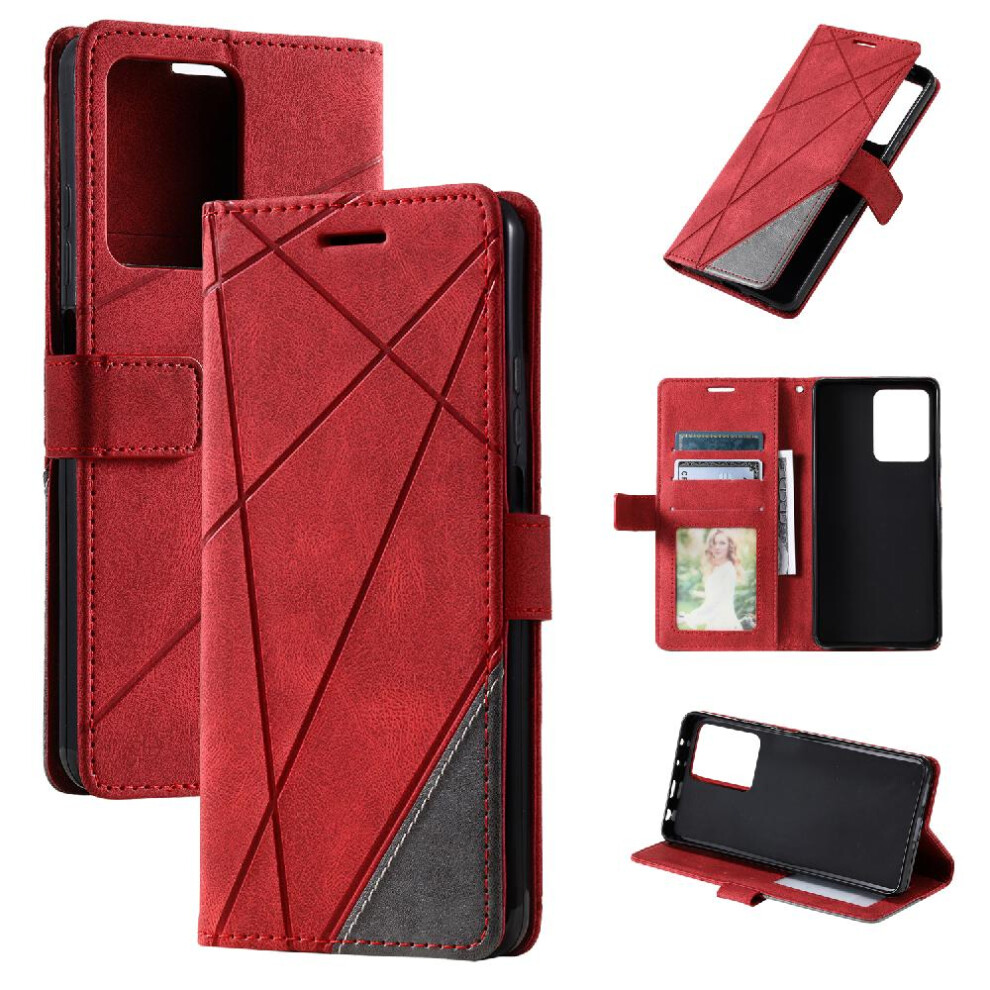 (Red) Case For Xiaomi Mi K60/K60 Pro Shockproof Pu Leather Wallet Flip Folio Card Holder Kickstand Magnetic Red 764762580407