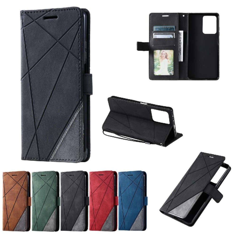 (Black) Case For Xiaomi Redmi Note 12 4G Wallet Flip Folio Pu Leather Magnetic Shockproof Card Holder Kickstand Black 764762580513