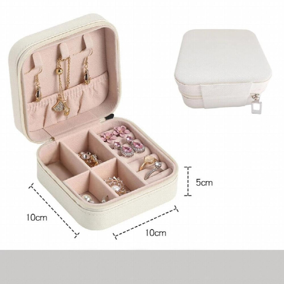 Jewelry Organizer Display Travel Jewelry Case Boxes Portable Jewelry Box PU Leather Storage Earrings Necklace Ring Storage Box-image-OPC-PBRWF2F-NEW