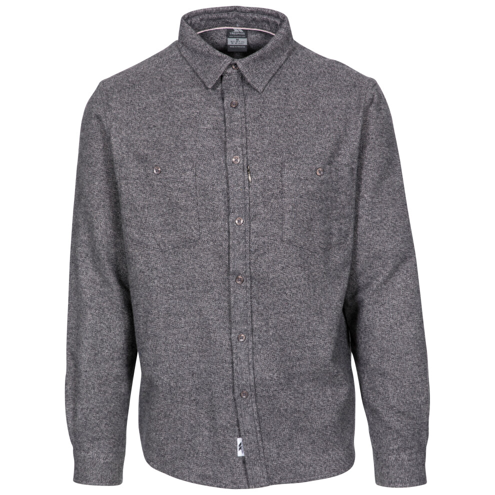 (S, Dark Grey Marl) Trespass Mens Long Sleeve Shirt Buddworthwas