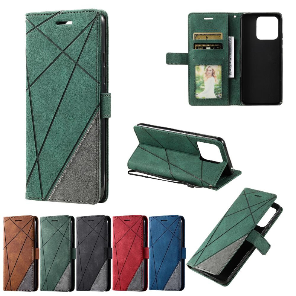 (Green) Case For Xiaomi Redmi 11A/12C Wallet Flip Folio Card Holder Kickstand Shockproof Pu Leather Magnetic Green 764762580834