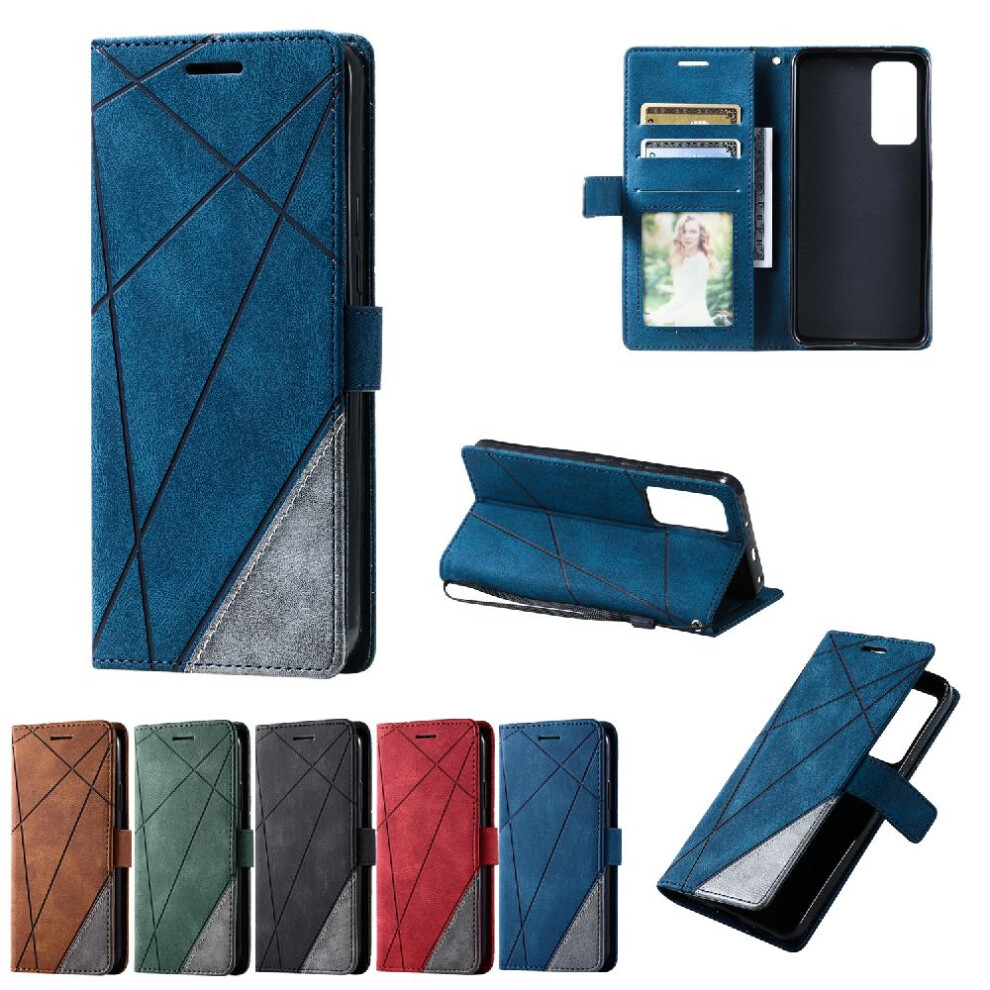 (Blue) Case For Xiaomi Redmi 11 Prime 4G Card Holder Kickstand Magnetic Pu Leather Wallet Flip Folio Shockproof Blue 764762581367