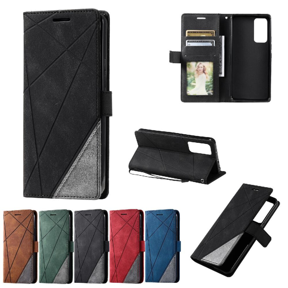 (Black) Case For Xiaomi Redmi 11 Prime 4G Card Holder Kickstand Magnetic Pu Leather Wallet Flip Folio Shockproof Black 764762581381