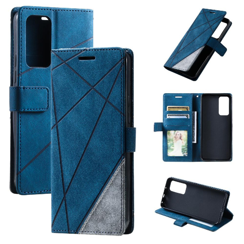(Blue) Case For Xiaomi 12 Lite Card Holder Kickstand Wallet Flip Folio Magnetic Shockproof Pu Leather Blue 764762581411