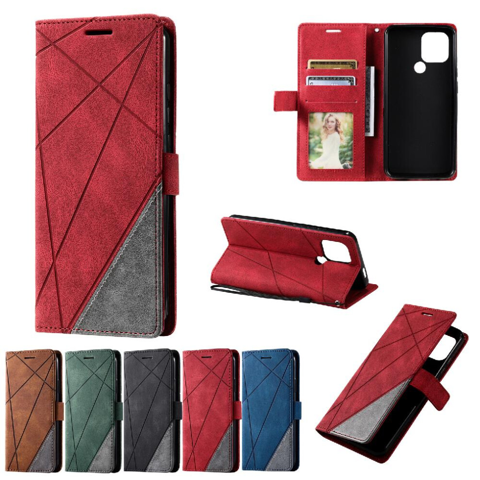 (Red) Case For Xiaomi Mi A1 Plus Card Holder Kickstand Magnetic Wallet Flip Folio Pu Leather Shockproof Red 764762581589