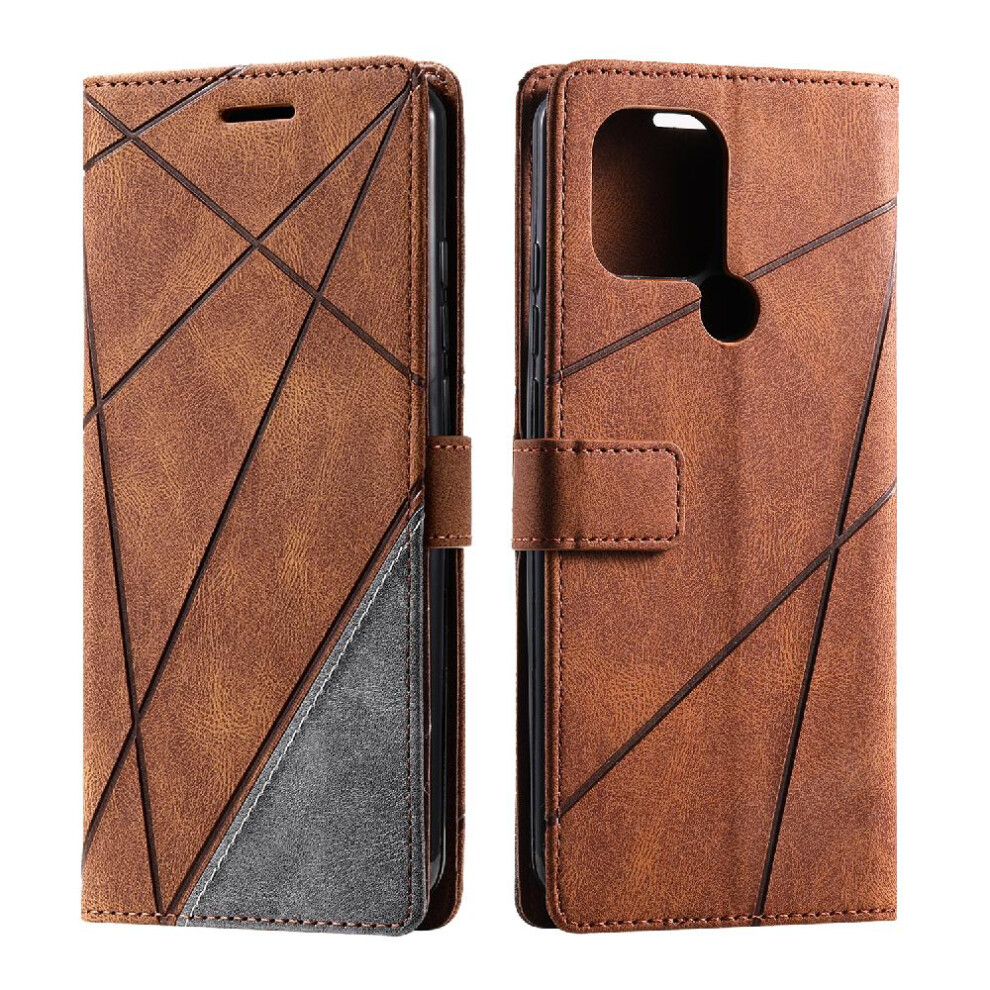 (Brown) Case For Xiaomi Redmi A1 Plus Card Holder Kickstand Magnetic Wallet Flip Folio Pu Leather Shockproof Brown 764762581619