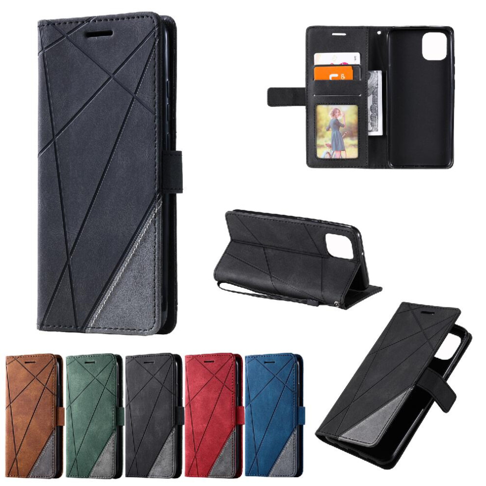 (Black) Case For Xiaomi Redmi A1 Wallet Flip Folio Shockproof Card Holder Kickstand Pu Leather Magnetic Black 764762581541