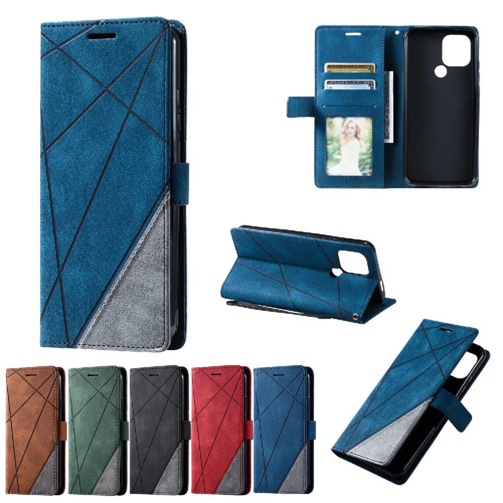 (Blue) Case For Xiaomi Redmi A1 Plus Card Holder Kickstand Magnetic Wallet Flip Folio Pu Leather Shockproof Blue 764762581572