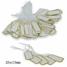 500pcs Jewelry String Cord Tags Printing Blank Label Silver Display Accessories Jewellery Store