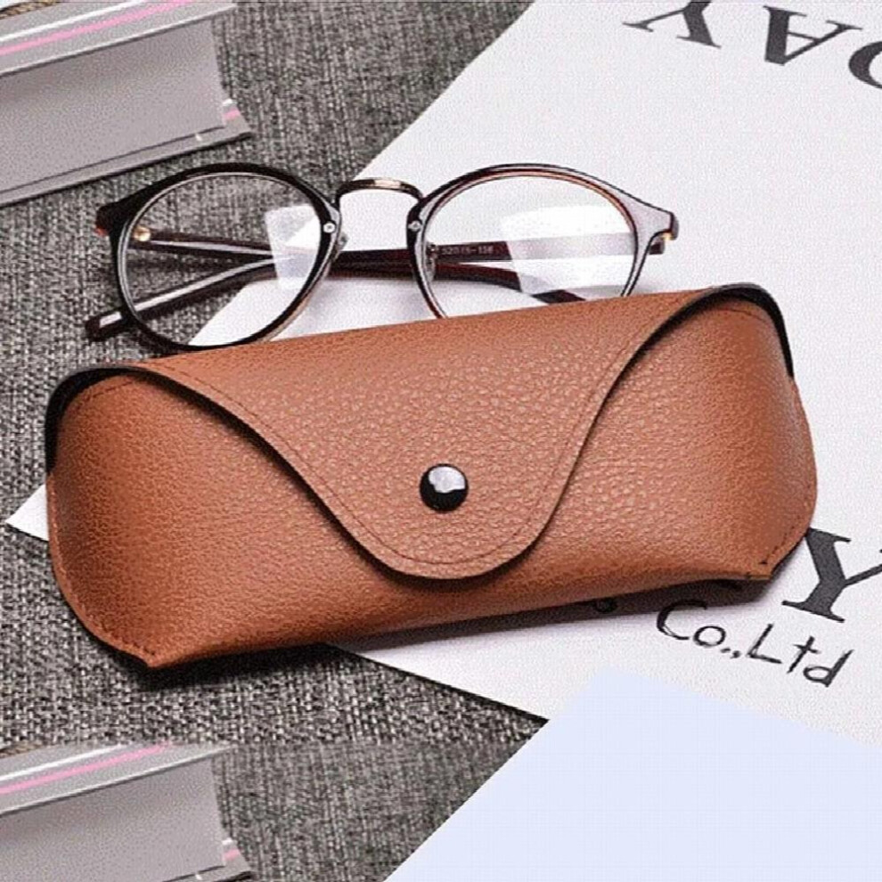MINIMUM PU Leather Glasses Case Cover Sunglasses Glasses Holder Box Eyeglasses Solid Storage Box Light PU Sunglasses Pouch Bag