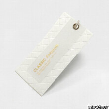 PK010 hang tag tag clothing embossed paper hang tag foil two-pieces type hangtags paper tags