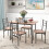 Homcom HOMCOM 5 Piece Dining Table and Chairs Set, Space Saving, Brown and Black 3