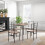 Homcom HOMCOM 5 Piece Dining Table and Chairs Set, Space Saving, Brown and Black 7