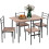 Homcom HOMCOM 5 Piece Dining Table and Chairs Set, Space Saving, Brown and Black 1