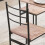 Homcom HOMCOM 5 Piece Dining Table and Chairs Set, Space Saving, Brown and Black 9