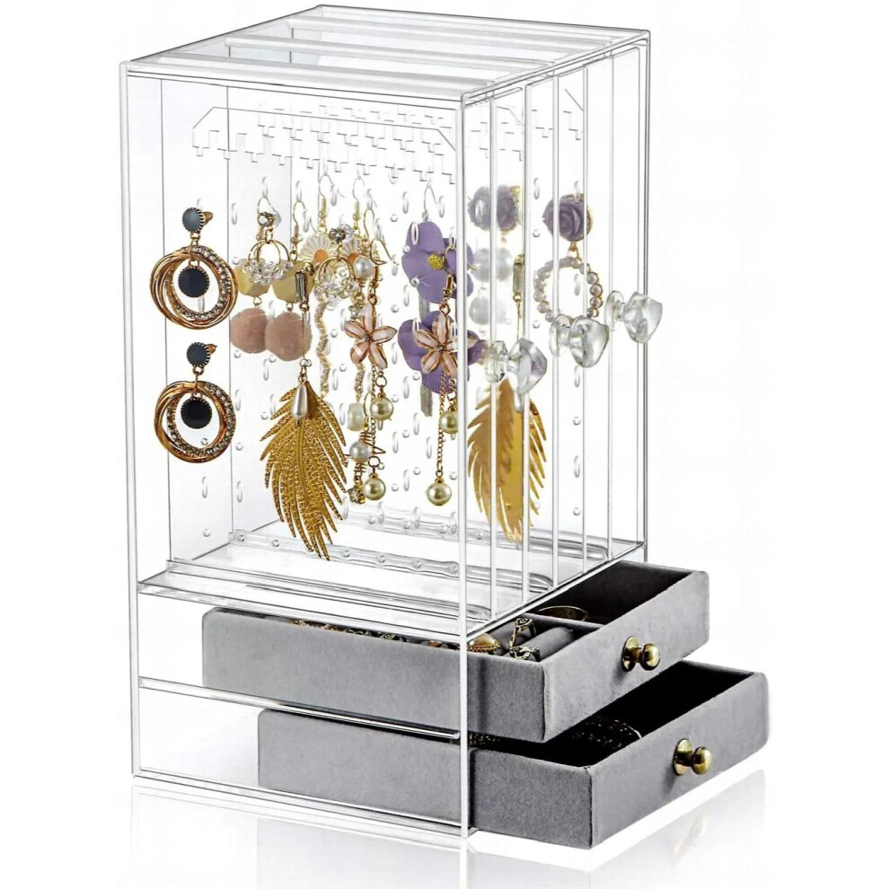 Acrylic Earring Holder Jewelry Organizer Box Layer Jewelry Storage Box Organizer for Girl Container for Beads Ideas-image-OPC-PBRWJ8Y-NEW