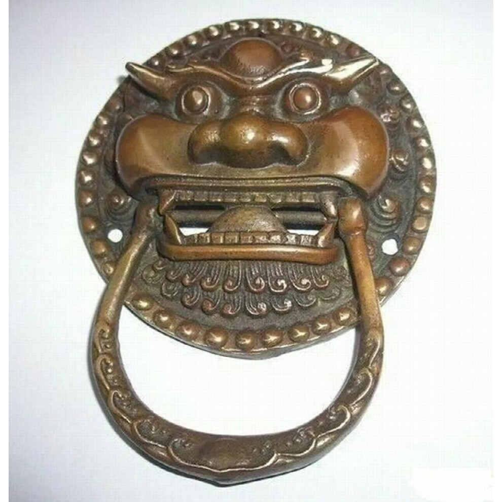 Chinese Bronze Foo Dog Foo Lion Door Knocker 885486153675