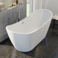 Freestanding Modern Double Ended Bath 1800mm - Rose By Voda Design